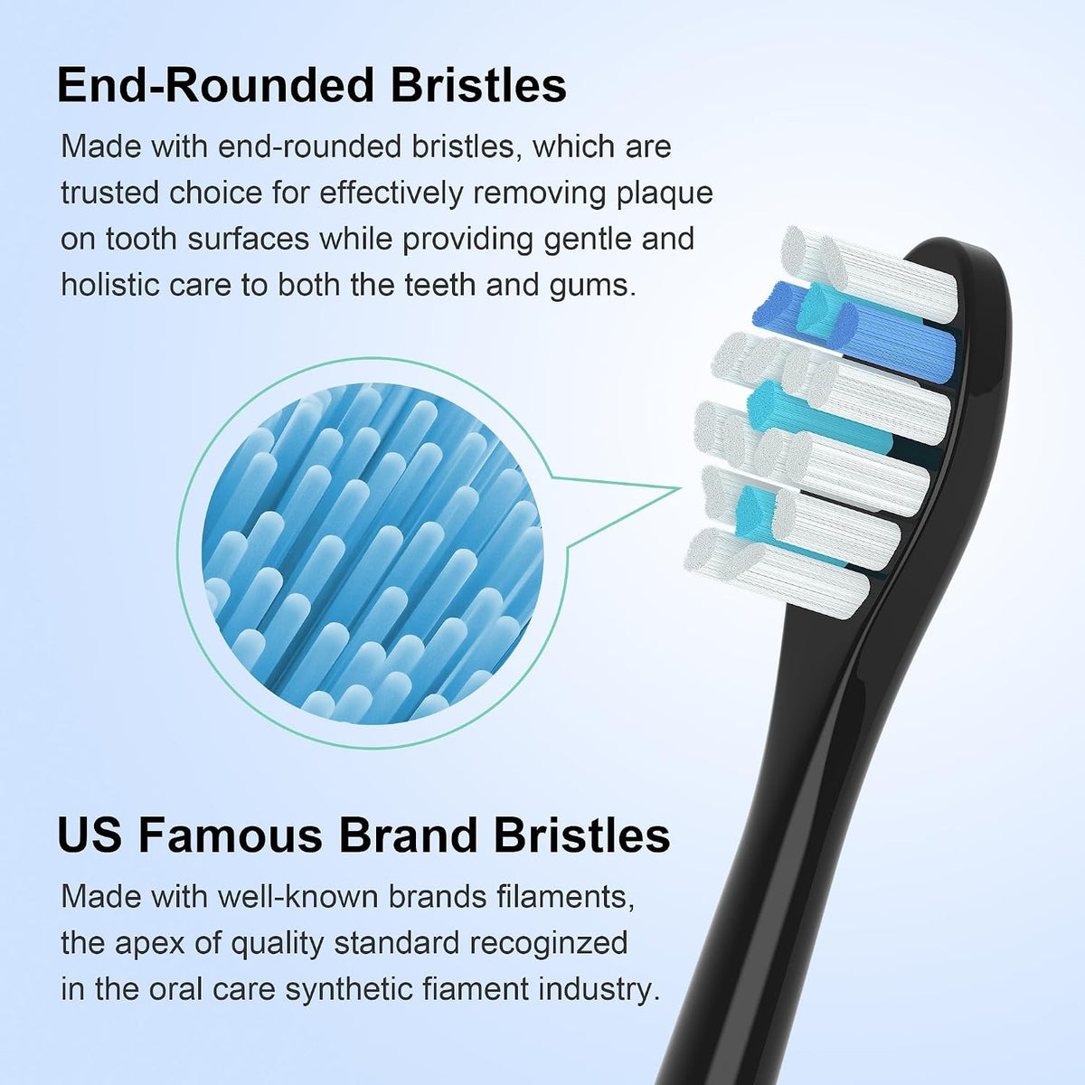 Replacement Sonic Toothbrush Heads 10 Pack for AquaSonic Black Series