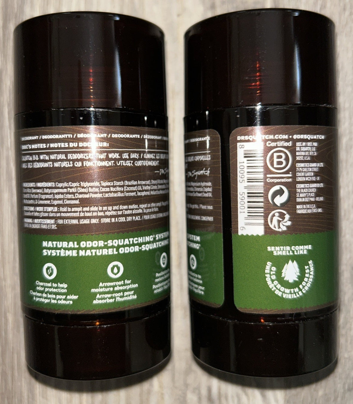Natural Deodorant Set - Pine Tar Original Round Men’s 2-Pack