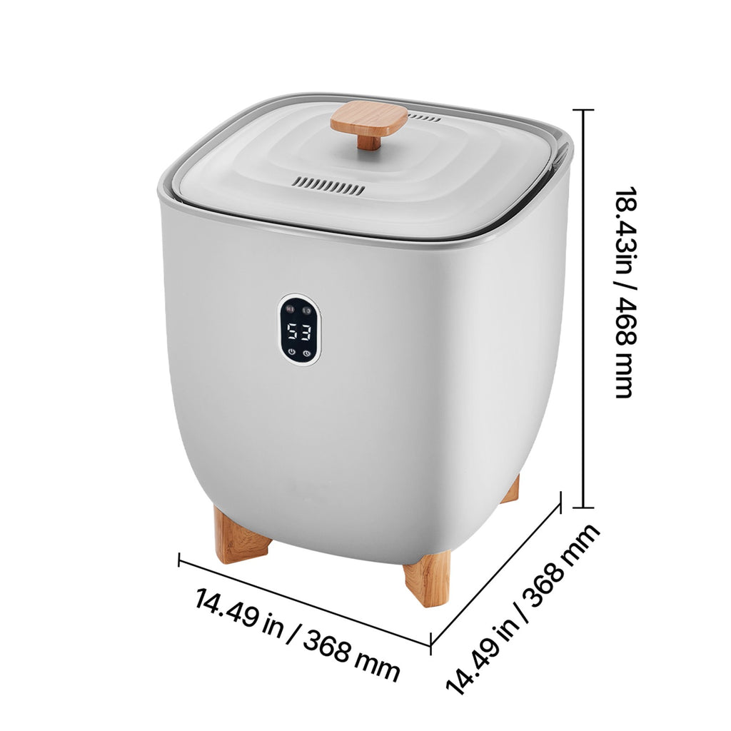 25L Towel Warmer Bucket with LED Timer & Temperature Control - Gray