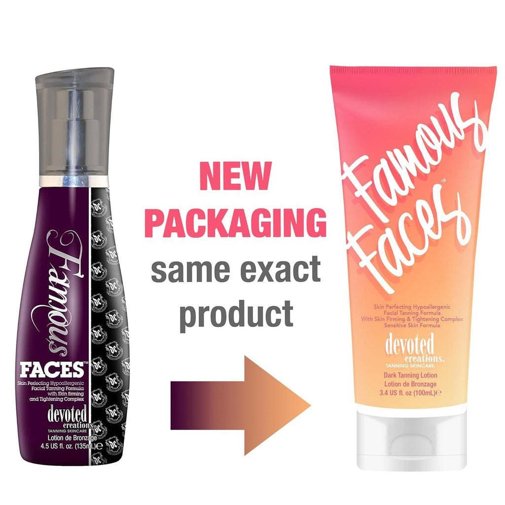 Hypoallergenic Facial Tanning Lotion with Anti-Aging Benefits - 3.4 Fl Oz