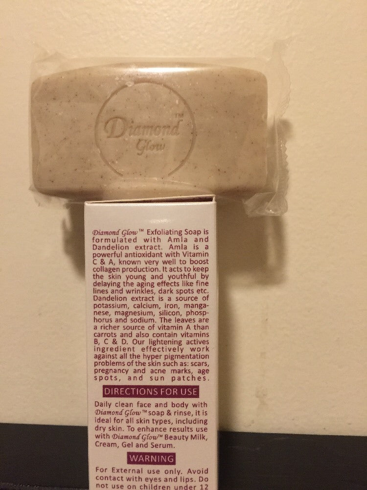 Diamond Glow Exfoliating Purifying Bar Soap for All Skin Types 200g