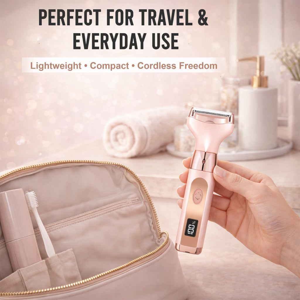 Women's Electric Razor & Trimmer - Waterproof Rechargeable Shaver for Face, Legs, Bikini, Underarms
