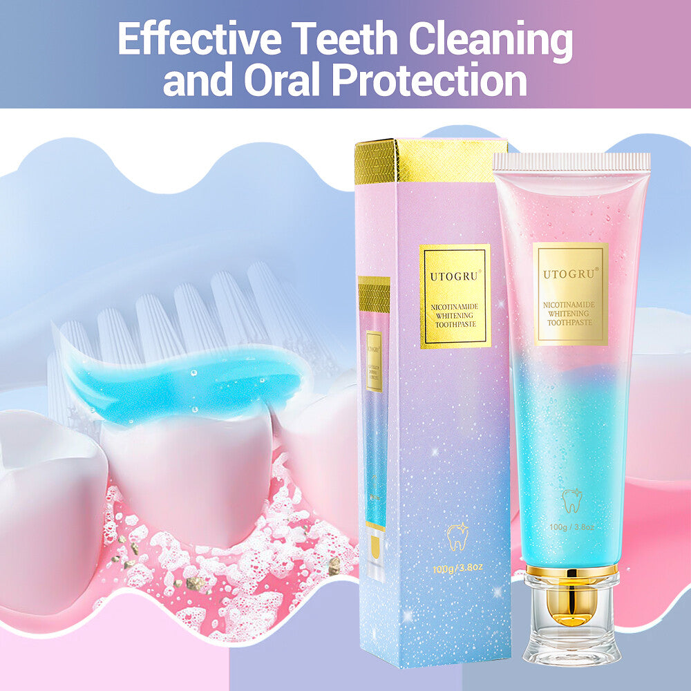 Niacinamide Whitening Toothpaste 100g - Enamel Safe, Fresh Breath, Stain Removal