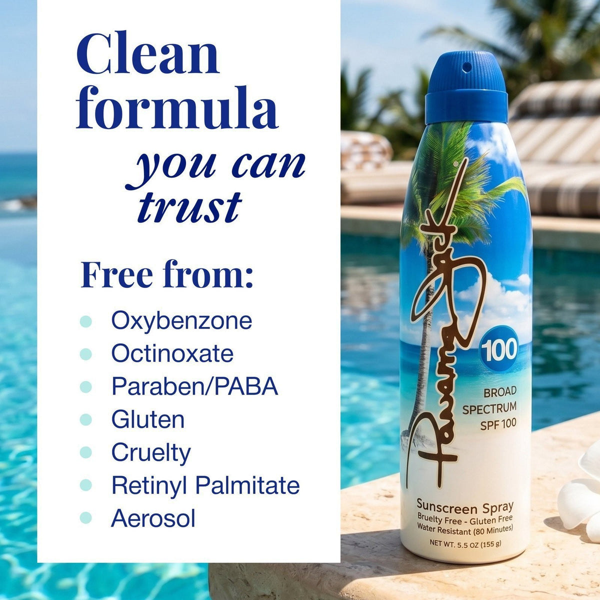 Broad Spectrum SPF 100 Continuous Sunscreen Spray - Water Resistant, Cruelty Free, 12 Pack
