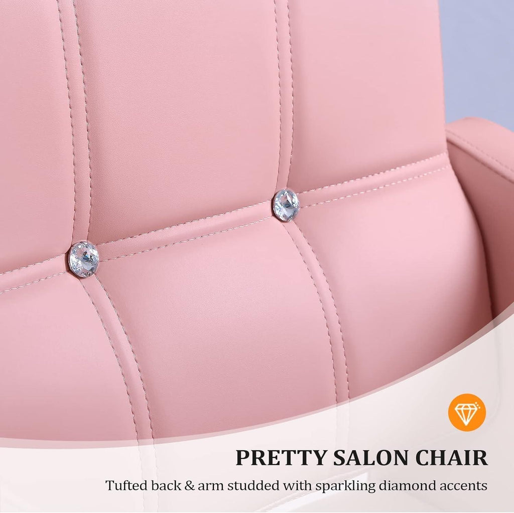 Adjustable Height Barber Chair with 360° Swivel for Salon & Spa