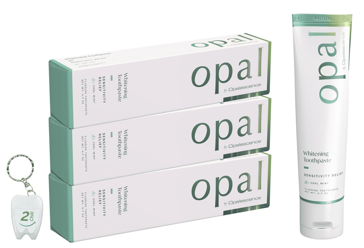 Opal Whitening Toothpaste for Sensitivity Relief Cool Mint 4.7 Oz Pack of 3