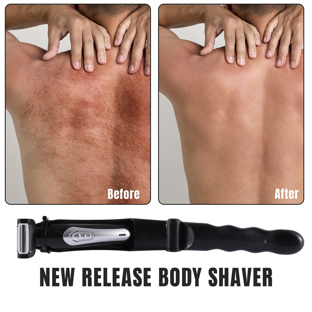 Electric Back Shaver for Men Body Grooming Trimmer with Long Handle