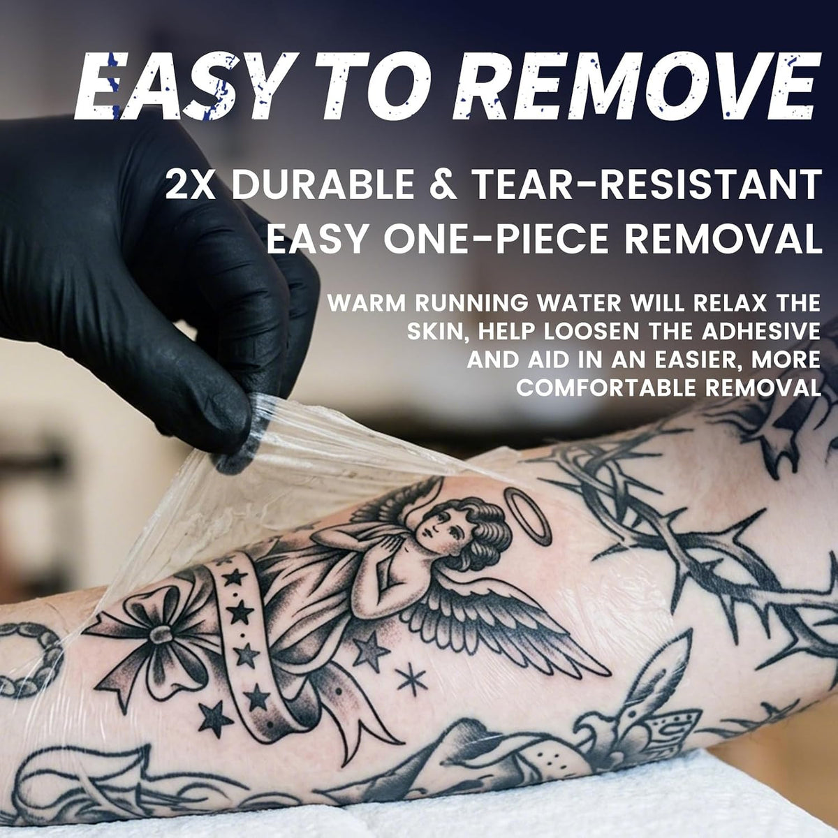 Tattoo Aftercare Bandages, 6" x 4.4 Yd Waterproof Transparent Film