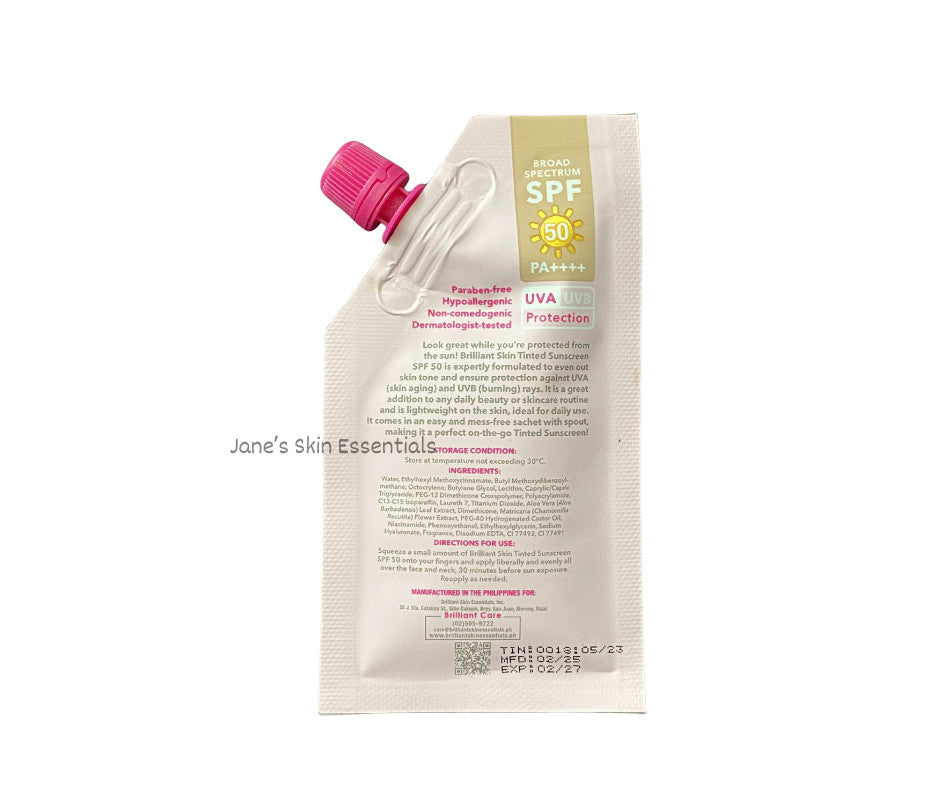 Tinted Sunscreen SPF 50 - Sheer Finish, Broad Spectrum, Lightweight 20g