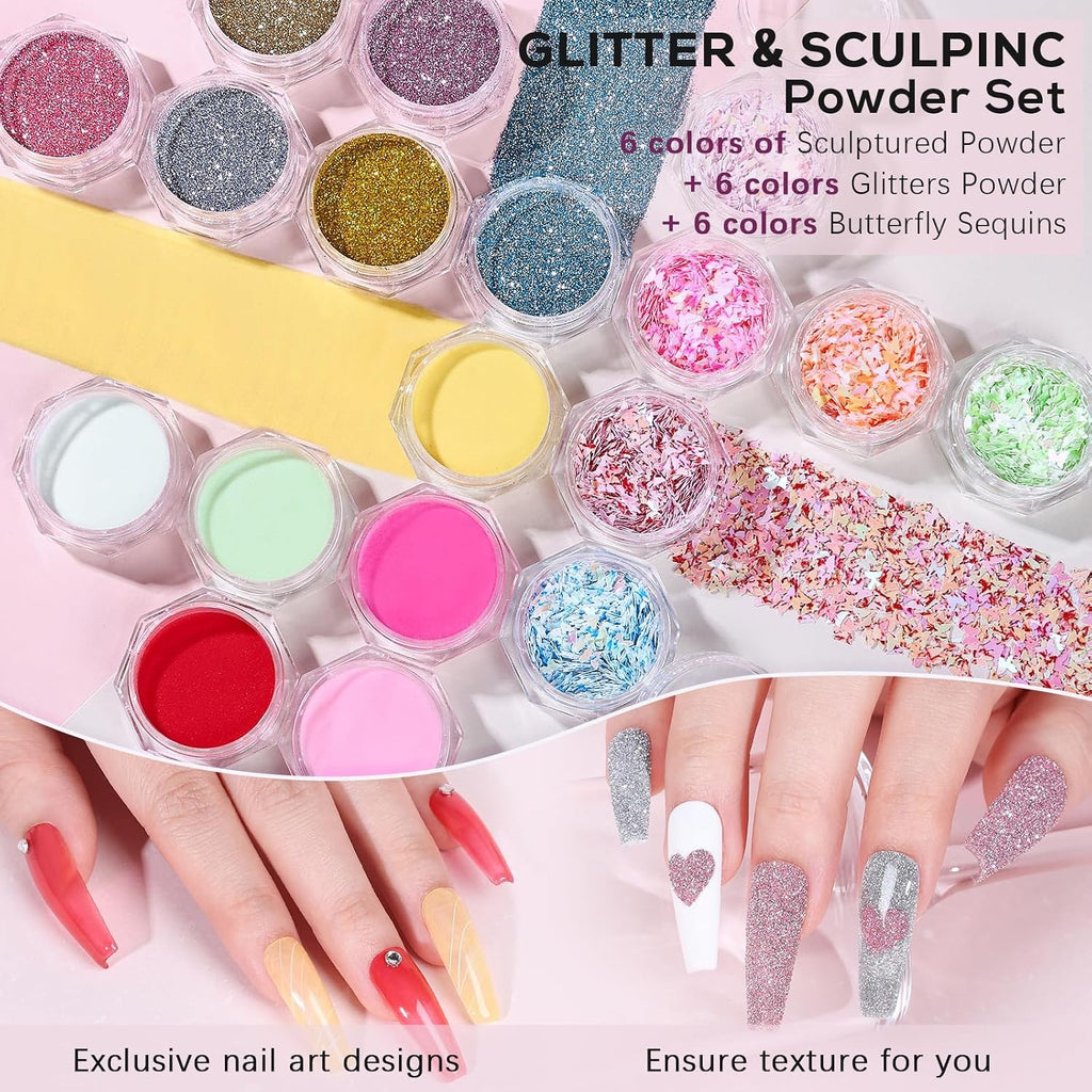 Professional Acrylic Nail Kit with UV Lamp & Tools for Beginners