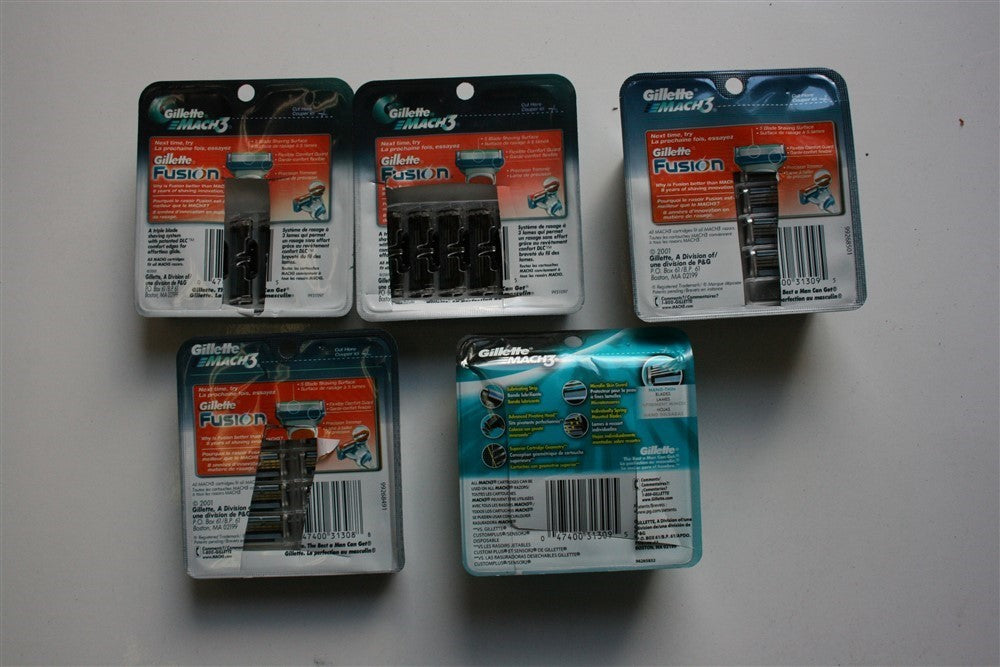 52 Gillette Mach 3 Razor Blade Cartridges Refills for Power & Manual Shavers