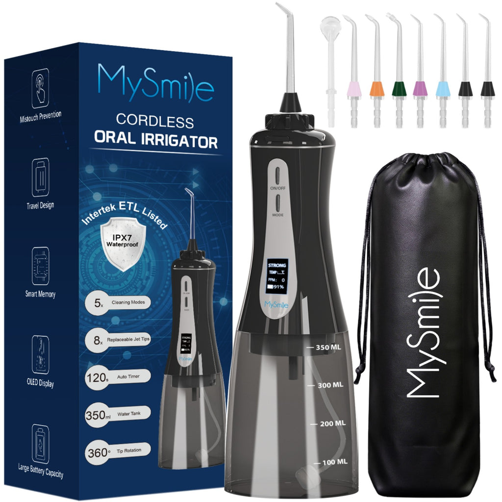Portable Cordless Dental Water Flosser with 8 Tips - Deep Cleaning & Gum Care