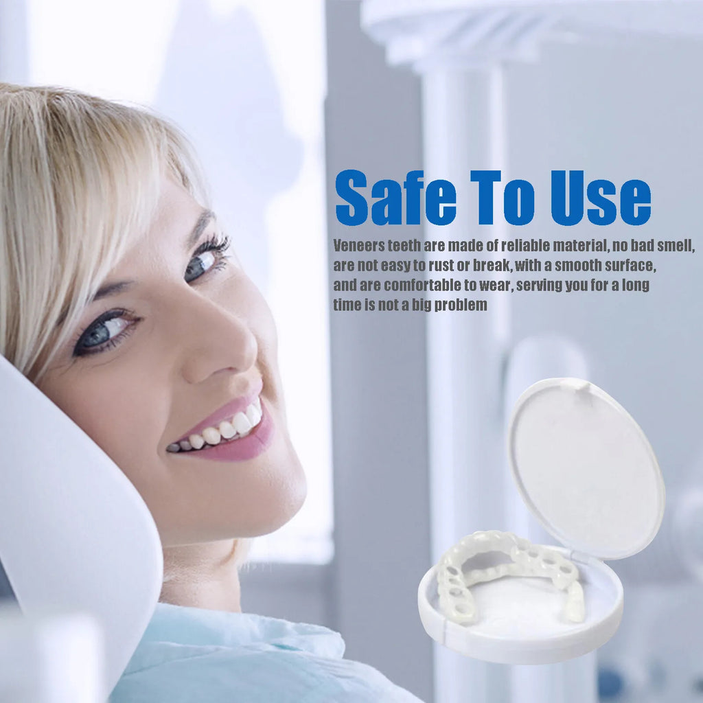 Upper and Lower Snap-On Dental Veneers & Teeth Cover Set for Adults