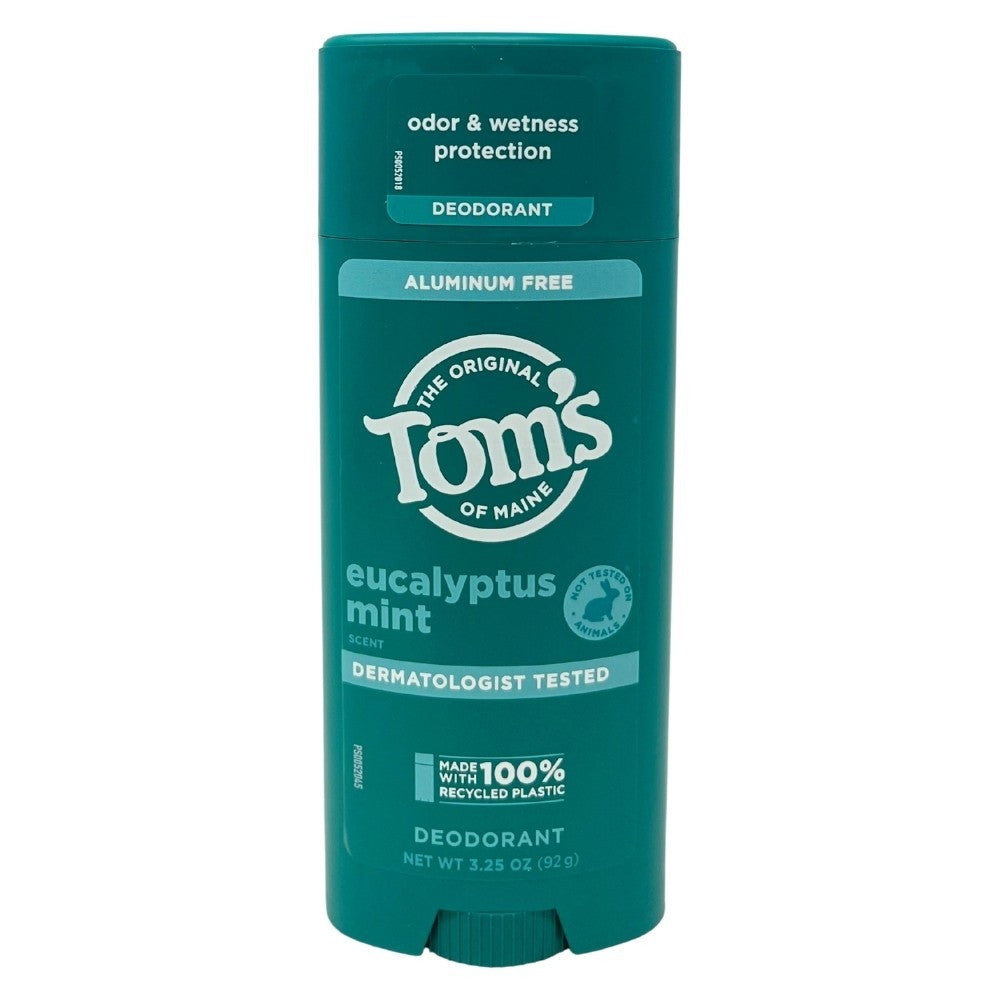 Tom's of Maine Aluminum-Free Deodorant Stick Eucalyptus Mint 3.25oz - Pack of 3