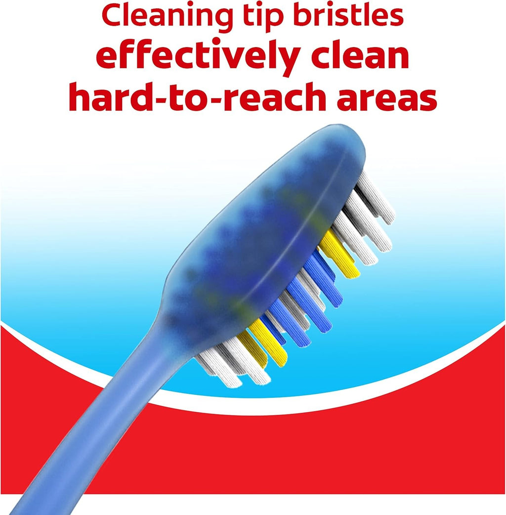 Adult Soft Bristle Toothbrushes 6-Pack - Easy Grip, Deep Cleaning