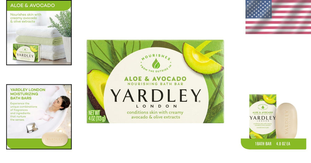 Aloe & Avocado Nourishing Bath Soap Bar - Moisturizing Skin Care