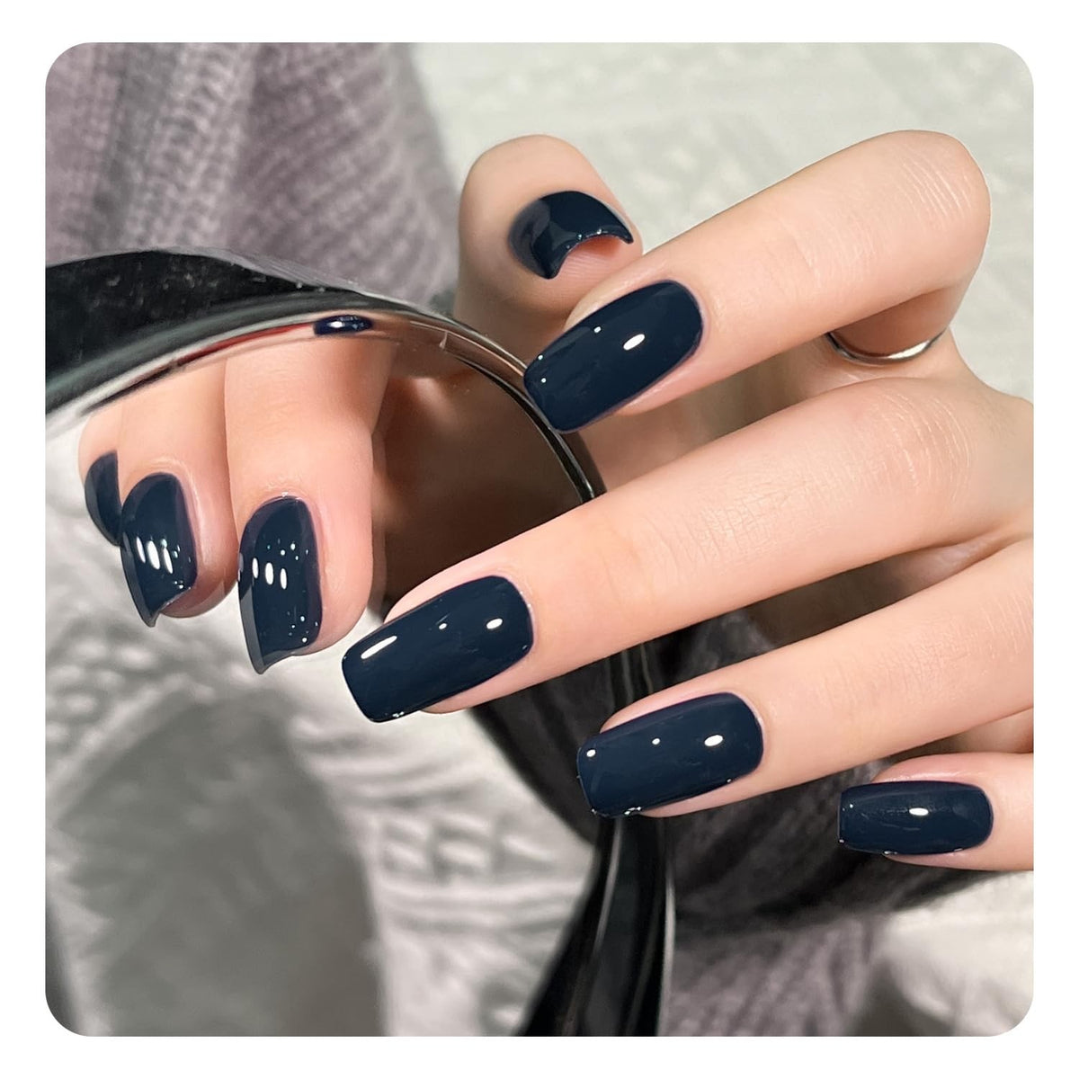 Navy Blue Gel Nail Polish 16ml - Long-Lasting Glossy Finish, Low Odor