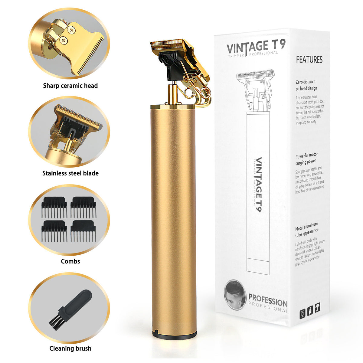 Professional Cordless Hair Clippers & Beard Trimmer with LCD Display