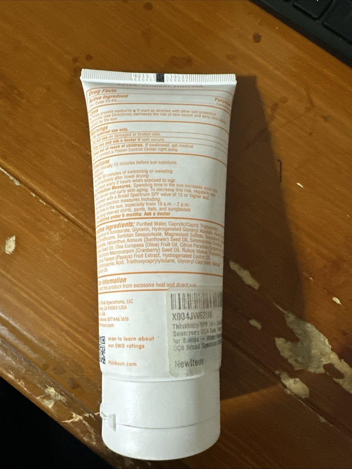Broad Spectrum Zinc Oxide Sunscreen SPF 50 Reef Friendly 6oz