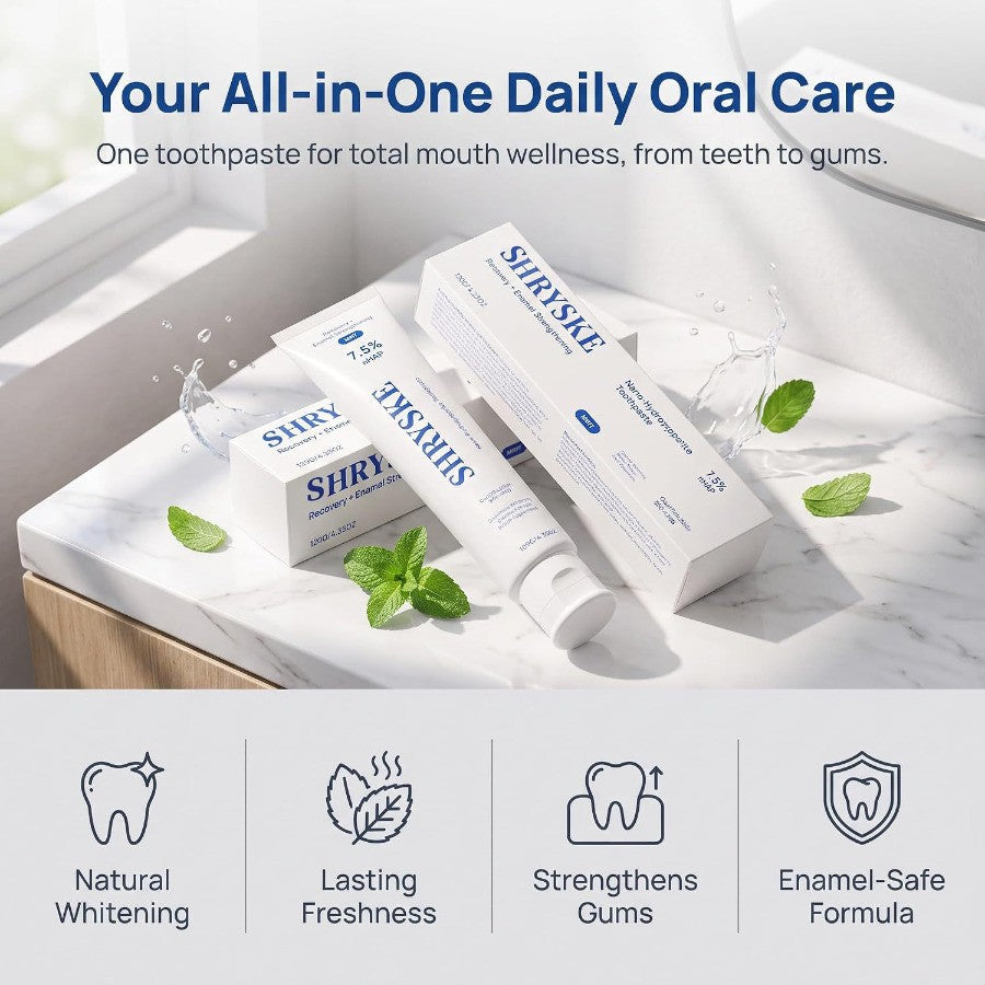 Natural Toothpaste for Whitening and Sensitive Teeth - Enamel Support