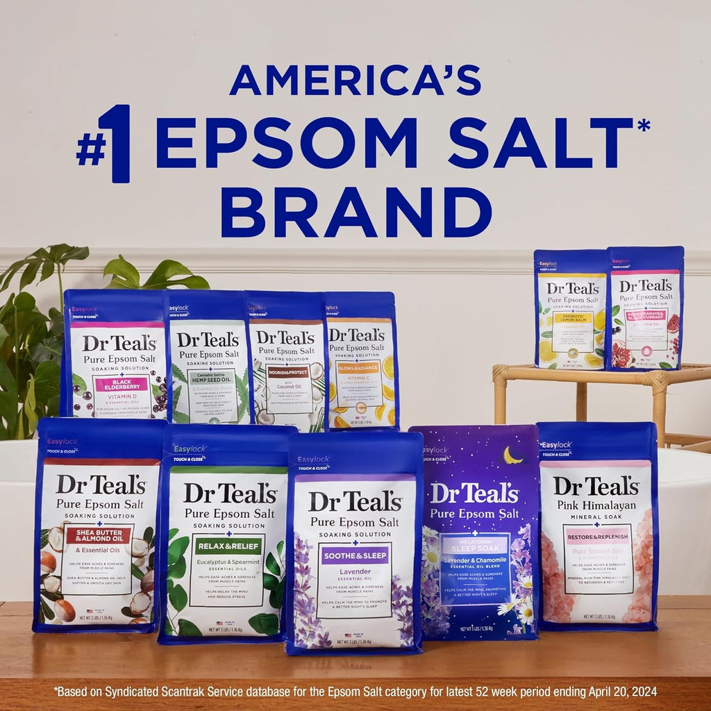 Epsom Salt Soaking Solution with Lavender for Muscle Relaxation - 3 lb