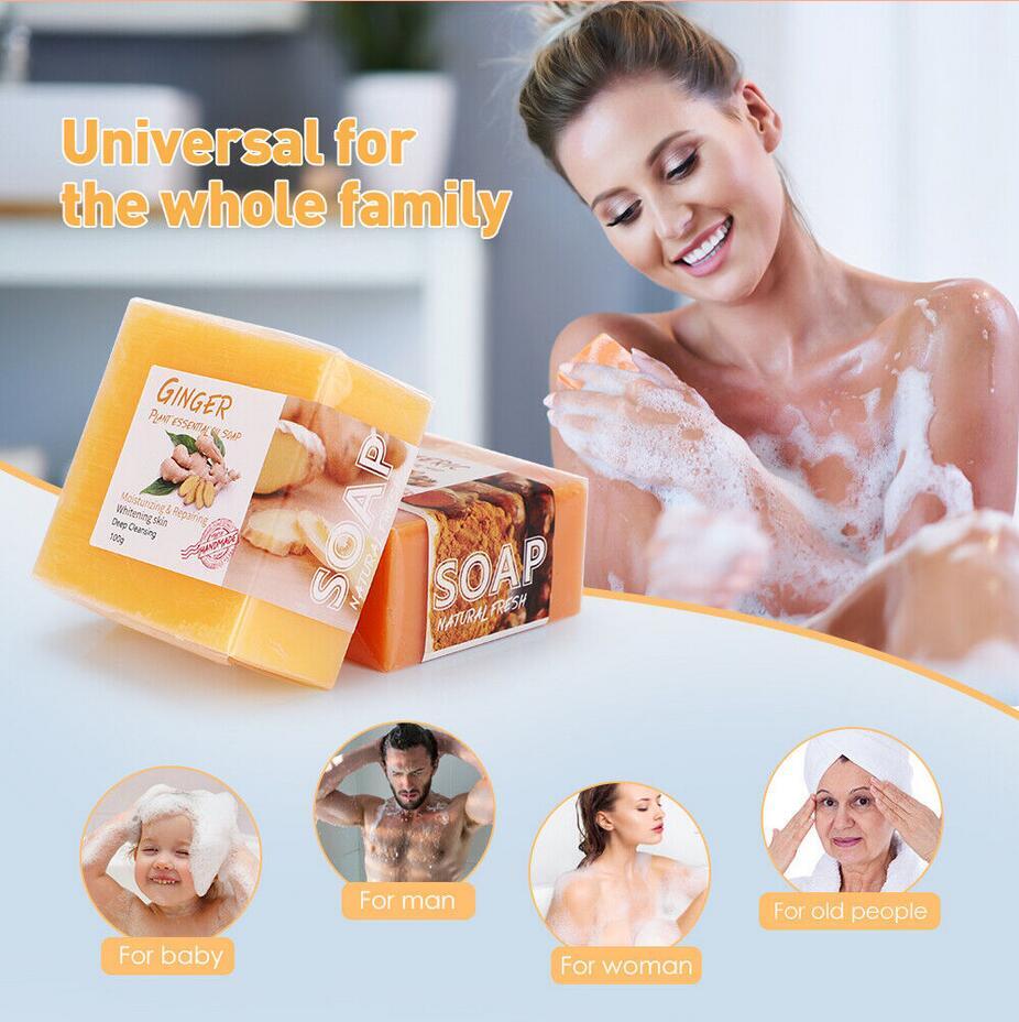 Turmeric & Ginger Skin Whitening Soap for Dark Spots Acne Brightening Natural