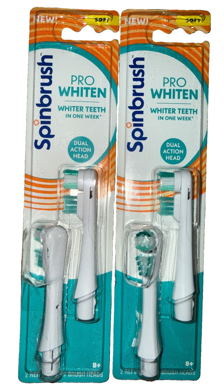 Electric Toothbrush Replacement Heads Soft Bristle PRO Whitening 2 Pack