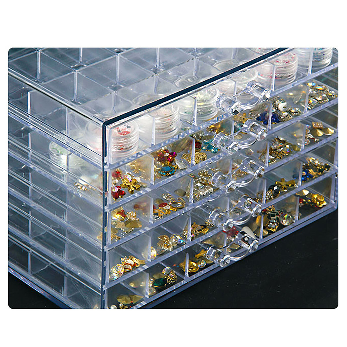Acrylic Earring Storage Box Organizer with 5 Drawers - Jewelry Holder