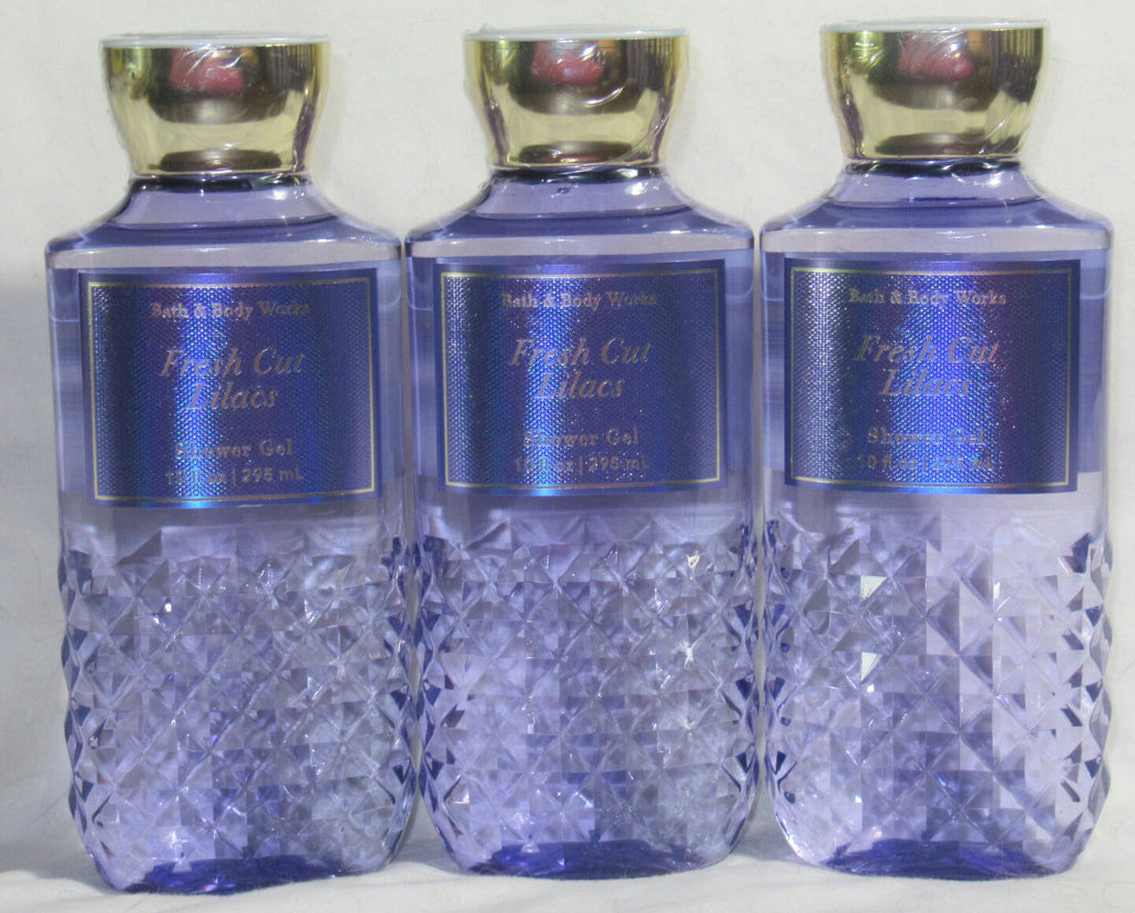 Set of 3 Bath & Body Works Fresh Cut Lilacs Shower Gels 10oz