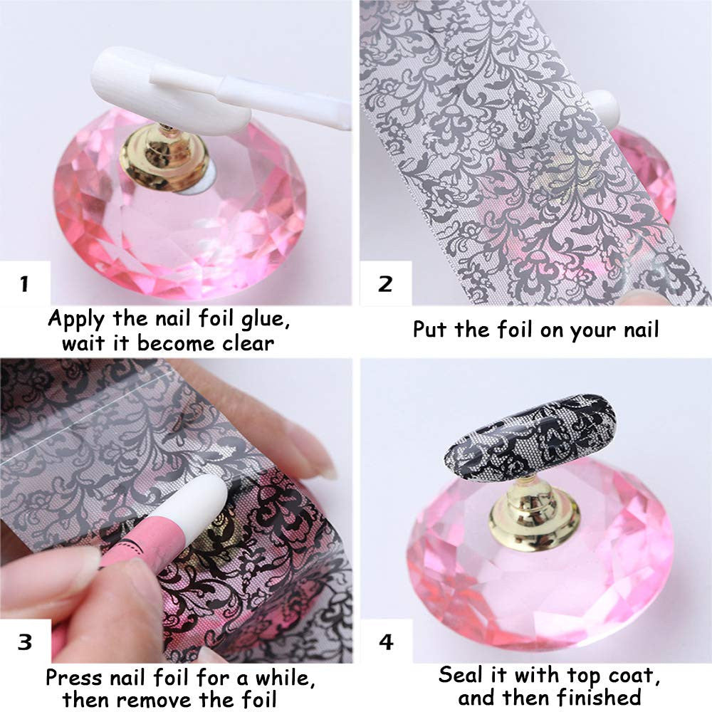 Starry Sky Nail Foil Transfer Sheets for Nail Art & Decals, 10 Sheets