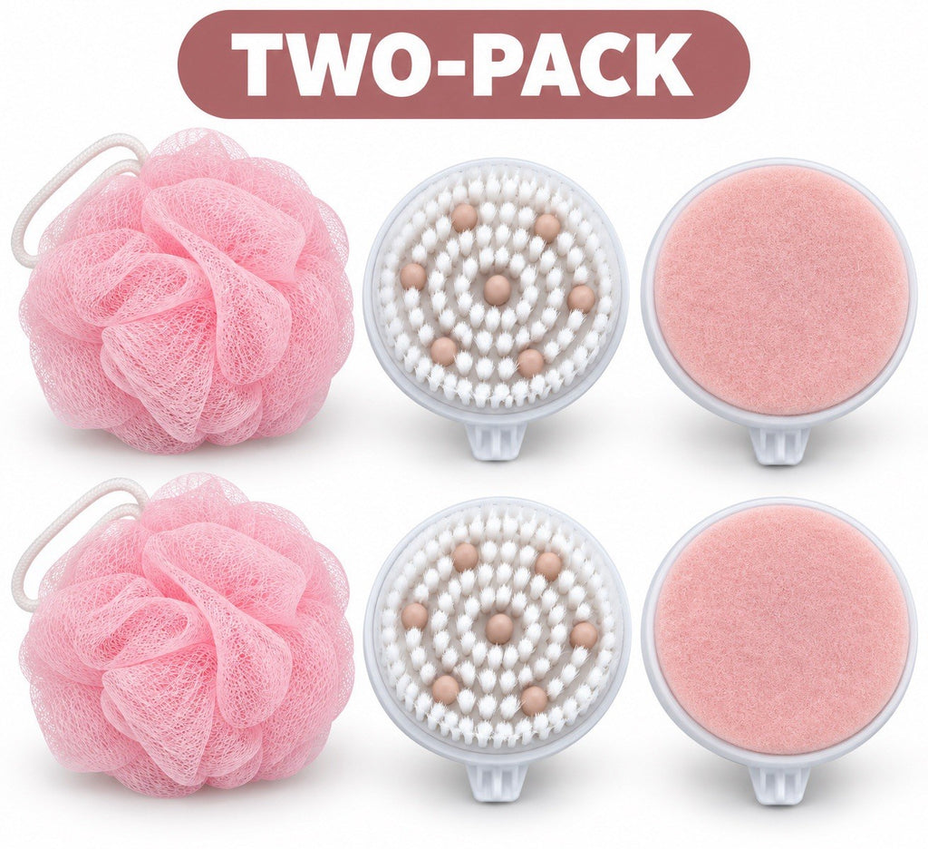 Replacement Heads for Spinning Spa Brush - 3 Pack, Lot of 2