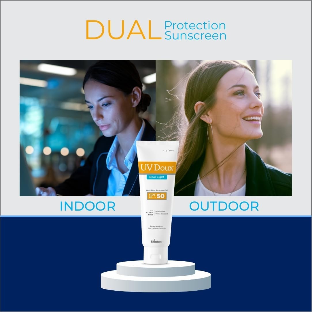 Blue Light Tinted Sunscreen Gel SPF 50 PA+++ 50g - UV Protection for All Skin Types