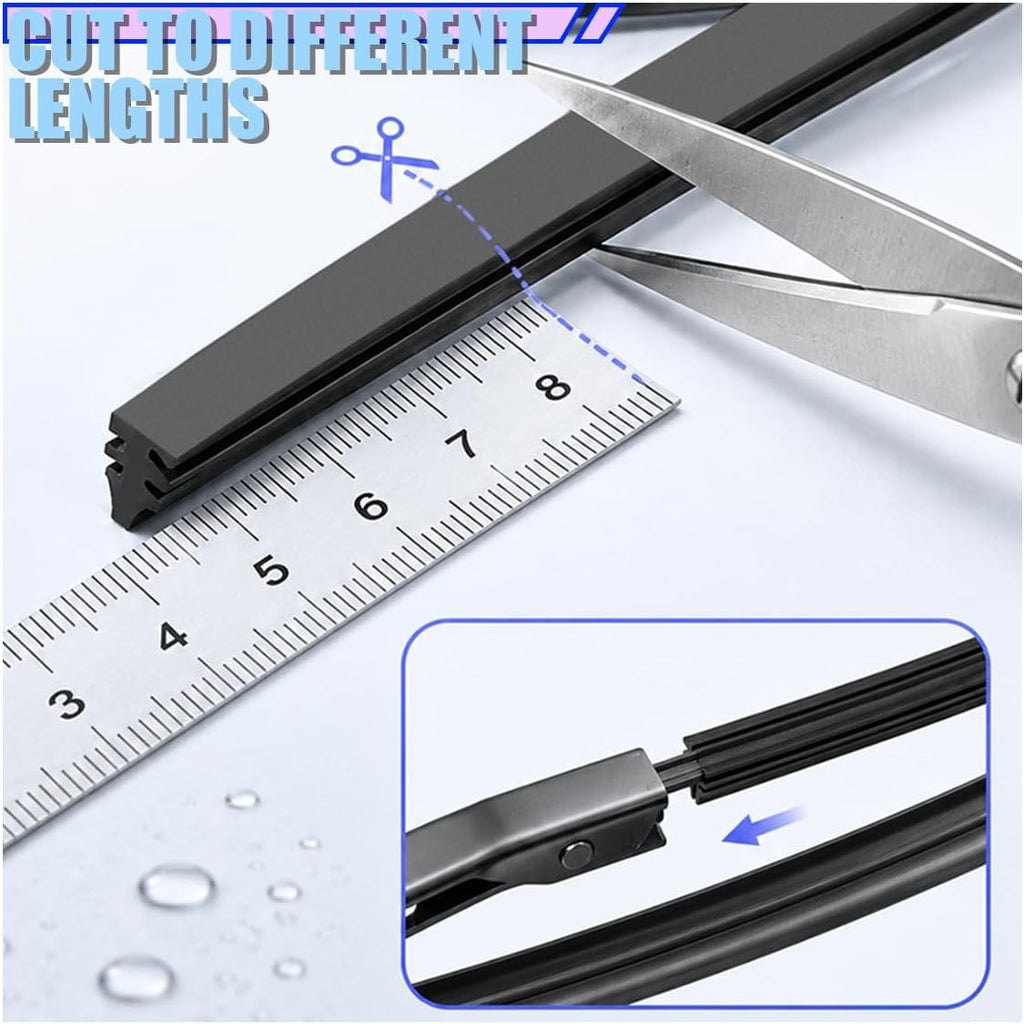 Automotive Windshield Wiper Blade Refills 26 Inch, 4 Pack - Adjustable & Durable