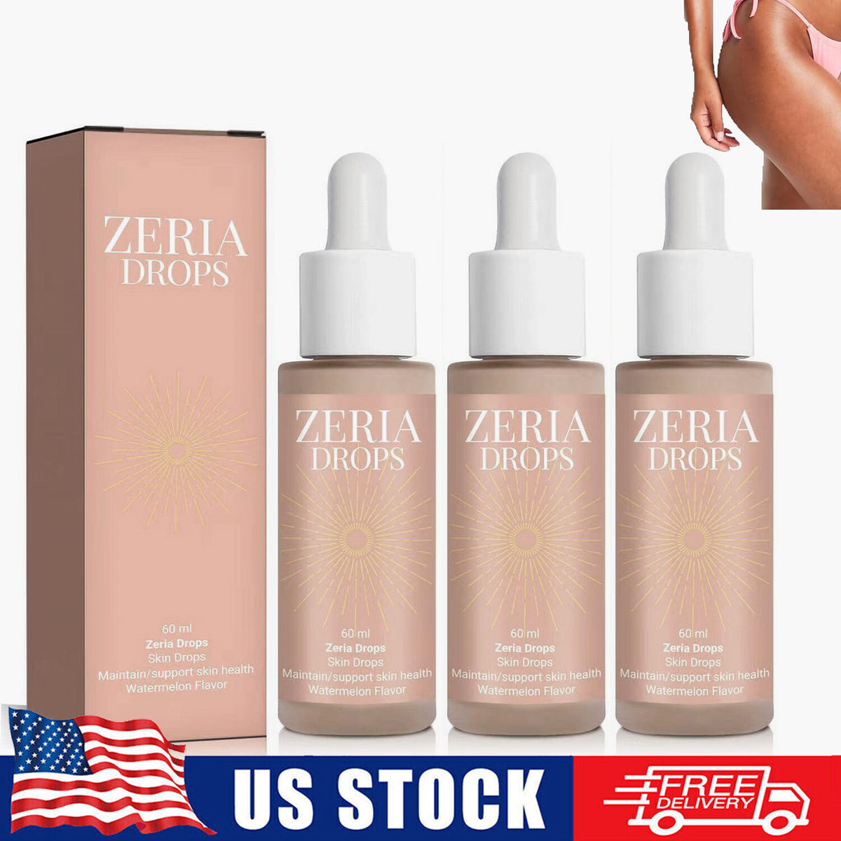 Natural Sunless Tanning Drops - Melanin Boost for Healthy Glow, 1-3 Pack