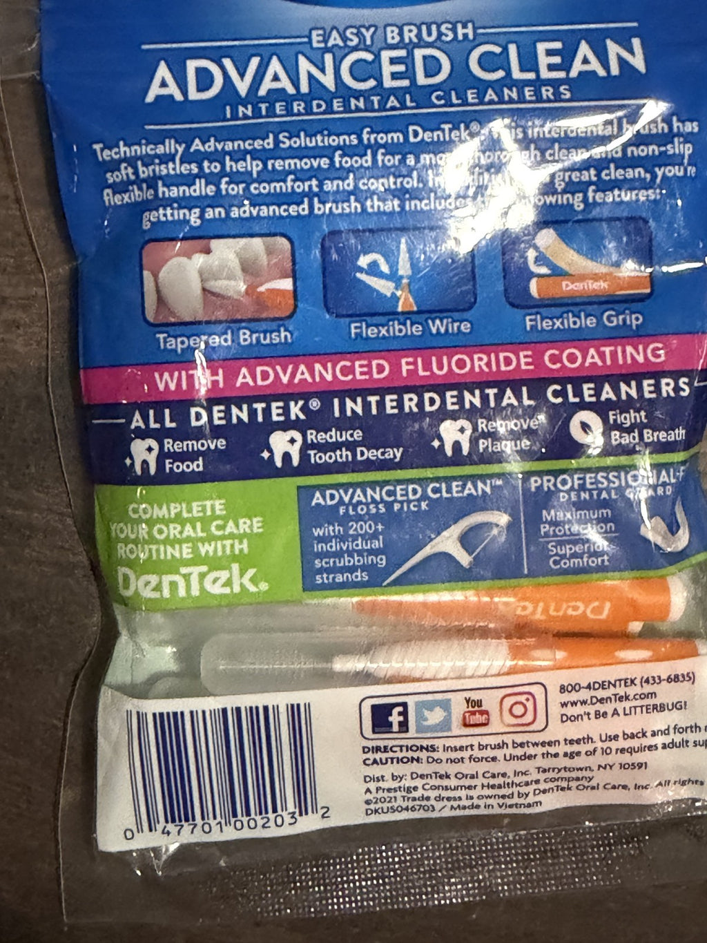 Dental Cleaners Pack - Plaque & Food Removal Between Teeth, 16 Count Each