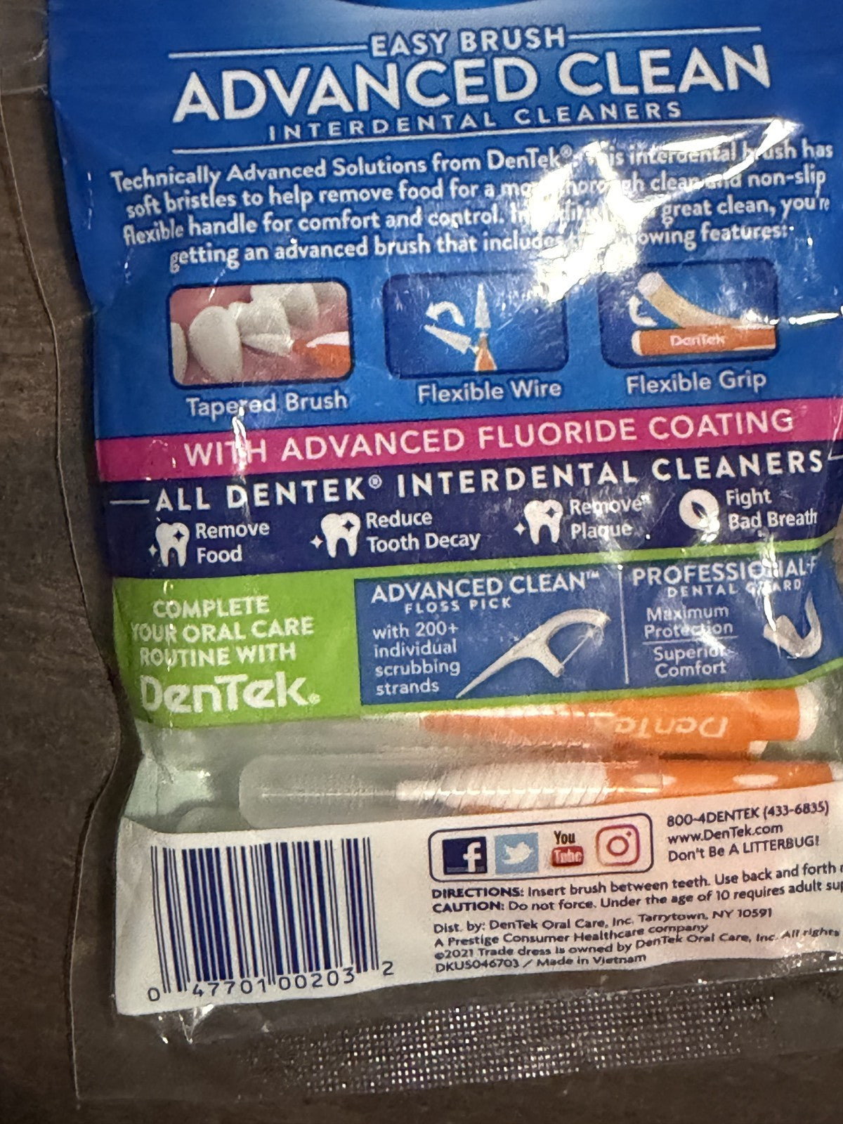 Dental Cleaners Pack - Plaque & Food Removal Between Teeth, 16 Count Each