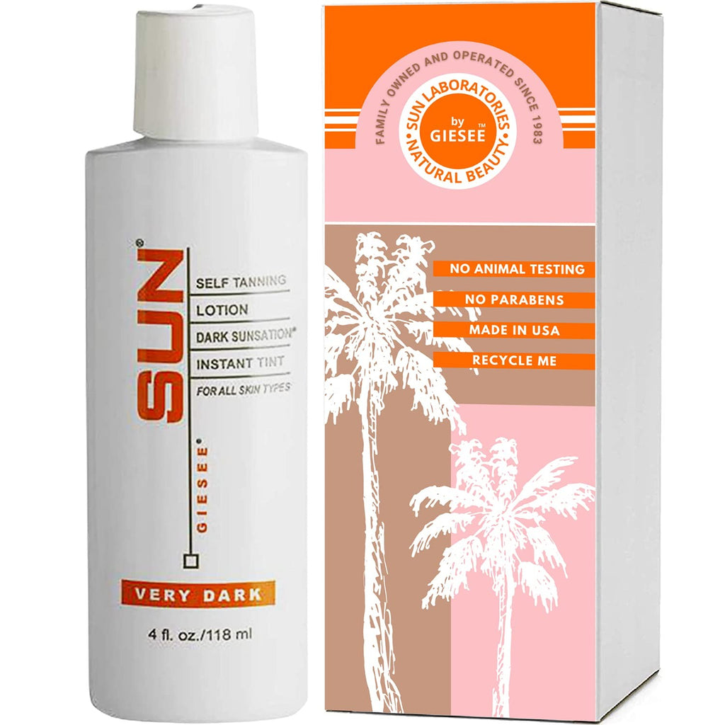 Dark Self Tanner Lotion with Bronzer - Fragrance-Free, Natural Sunless Tan