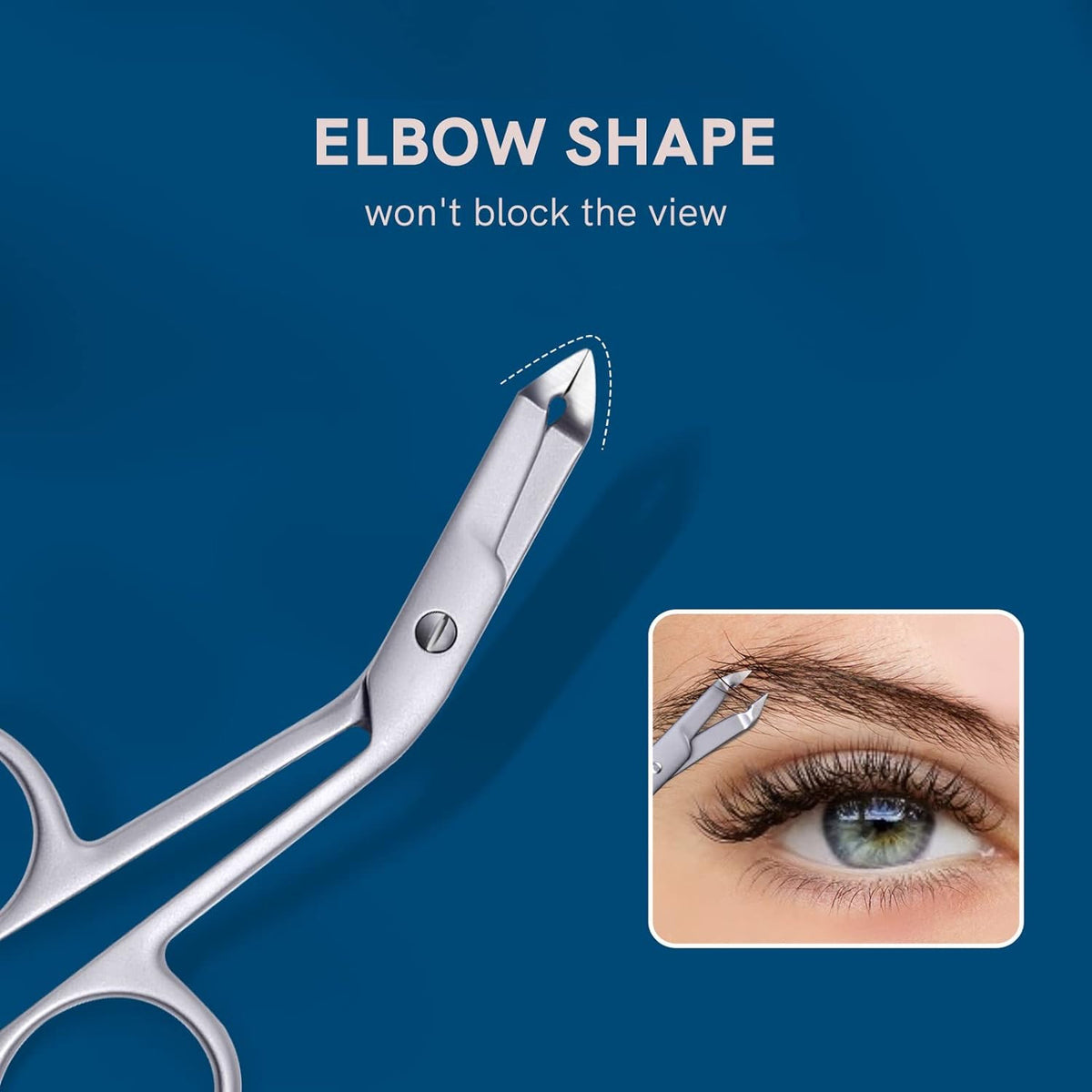 Professional Scissor Tweezers - Stainless Steel Precision Eyebrow & Facial Hair Tool
