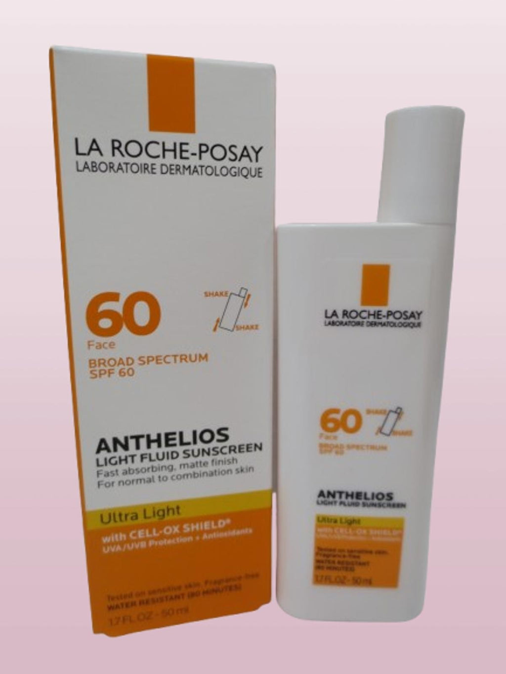 Sunscreen SPF 60 Light Fluid Sun Protection 1.7 oz Pack of 3