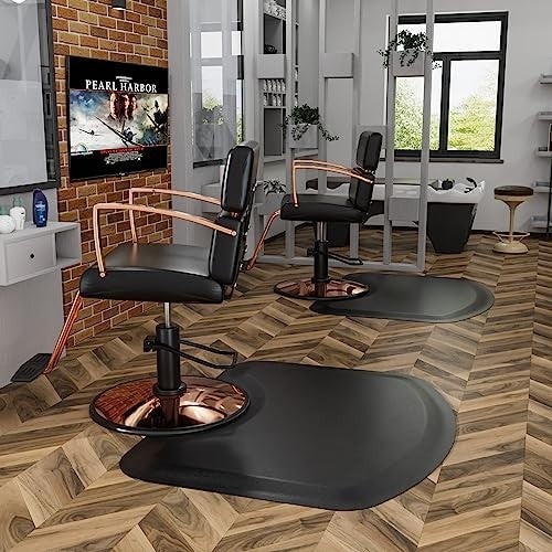 Anti-Fatigue Salon Mat for Hair Stylists - Thick Chair Cushion with Round Cut