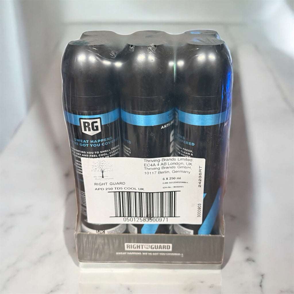 Anti-Perspirant Spray 250ml - Cool Deodorant for Men & Women, 6 Pack