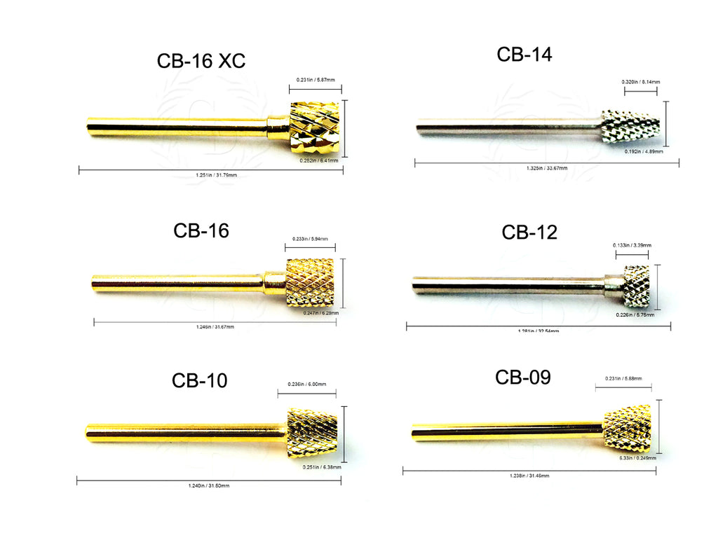 Nail Drill Bits Set - Carbide Fine to Extra Coarse for Manicures and Pedicures