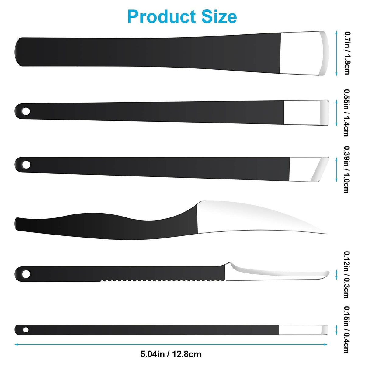 Pedicure Knife Set with Storage Box - Foot Callus and Ingrown Toenail Removal Kit