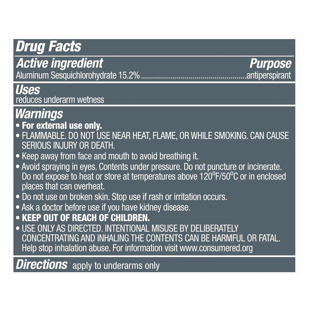 Men's 12-Pack Antiperspirant Dry Spray - 72-Hour Odor & Wetness Protection