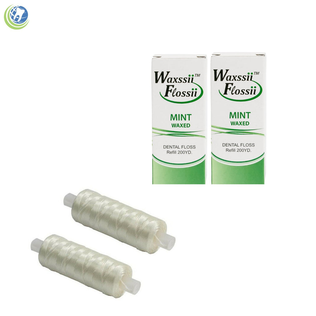 Dental Floss Refills Mint Flavor Waxed 200 Yards Pack - Professional Dispenser Compatible
