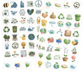 Earth Day Kids Temporary Tattoos Set – 630 Tattoos on 18 Sheets, 70 Designs