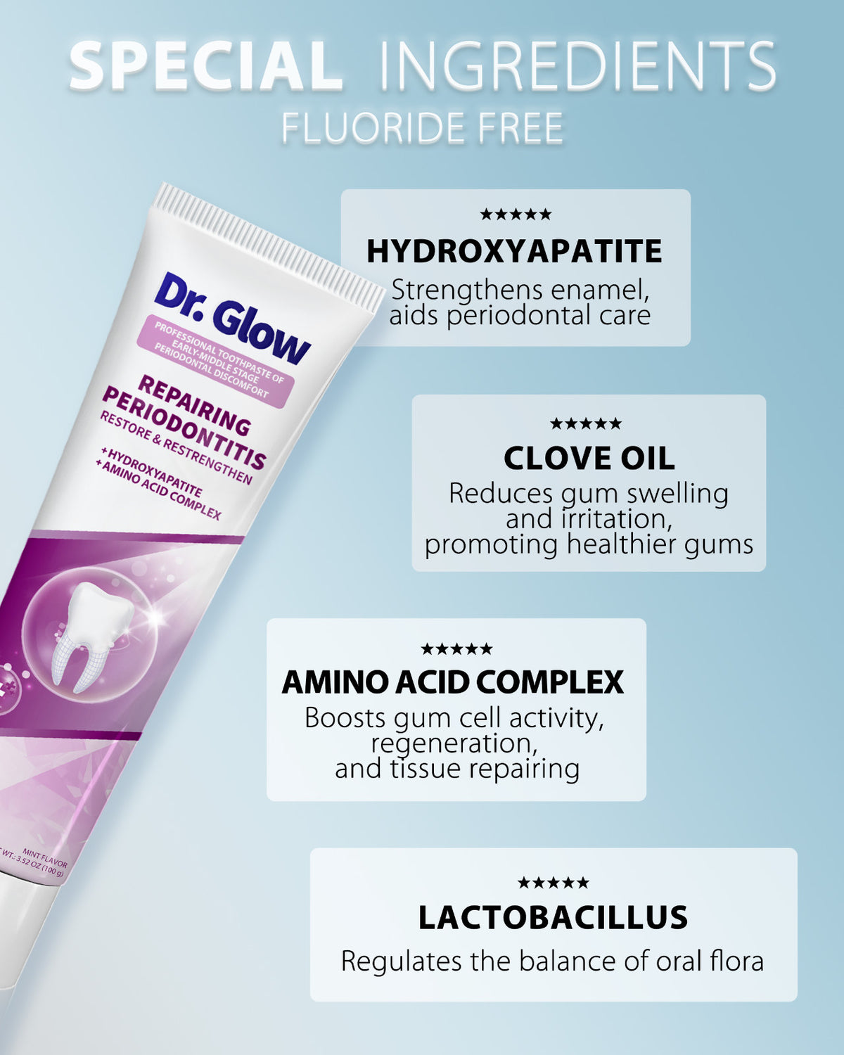 Gum Disease Toothpaste for Periodontitis & Gingivitis Repair - Strengthen Gums & Teeth