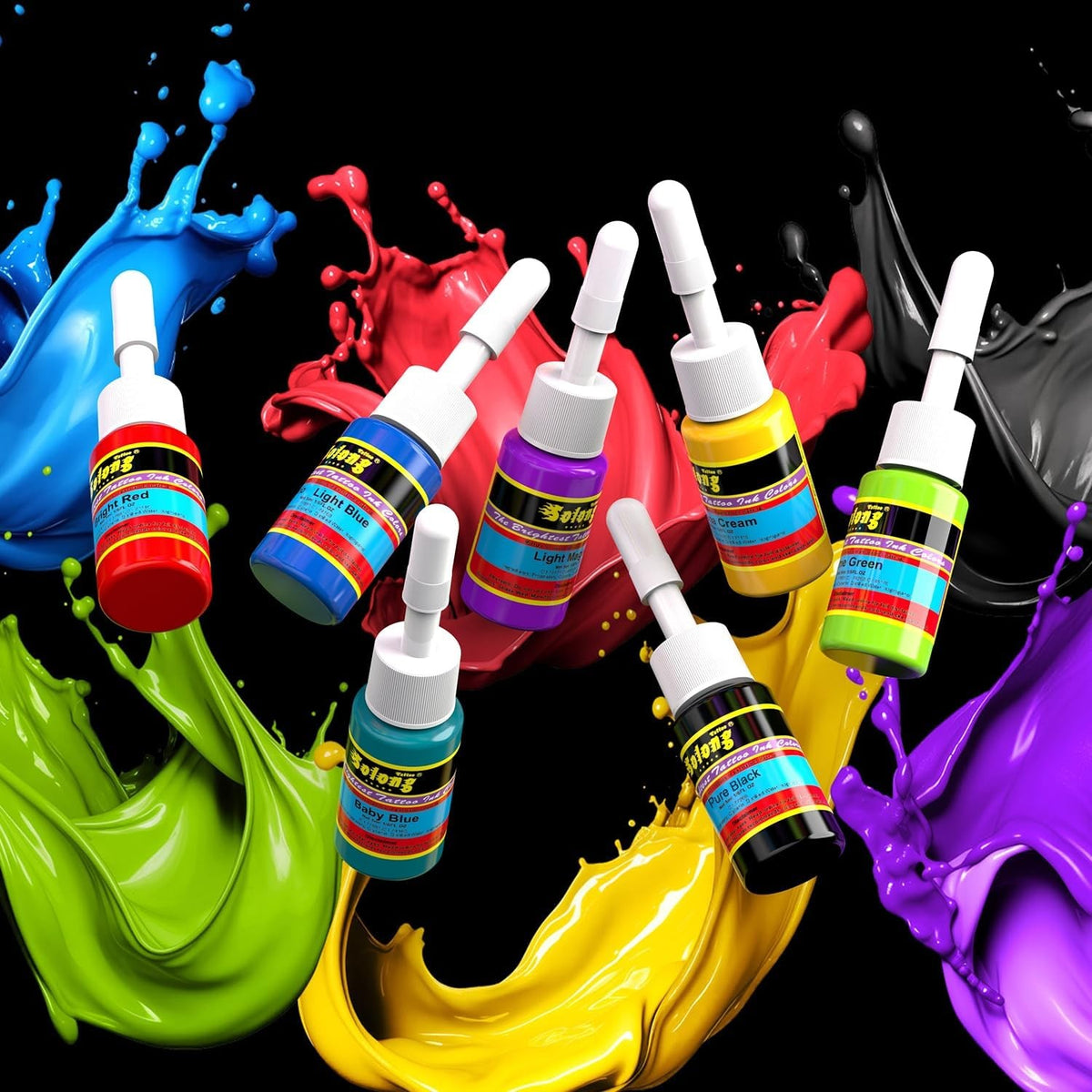 Tattoo Ink Set 54 Full Colors – Skin Candy Professional Pigment for Outlining Shading