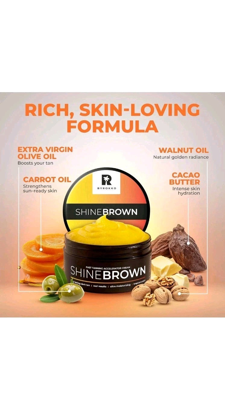 Premium Tanning Accelerator Lotion - Shine Brown 6.4 Fl Oz
