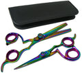 Professional 6-Inch Hair Cutting & Thinning Scissors Set Titanium Coated